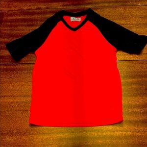 Red and Black Kids Short Sleeve Tee